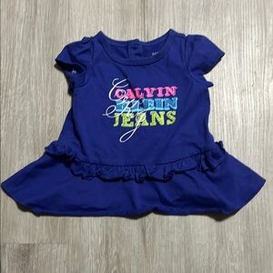 Calvin Klein Kids Blue Ruffle Top